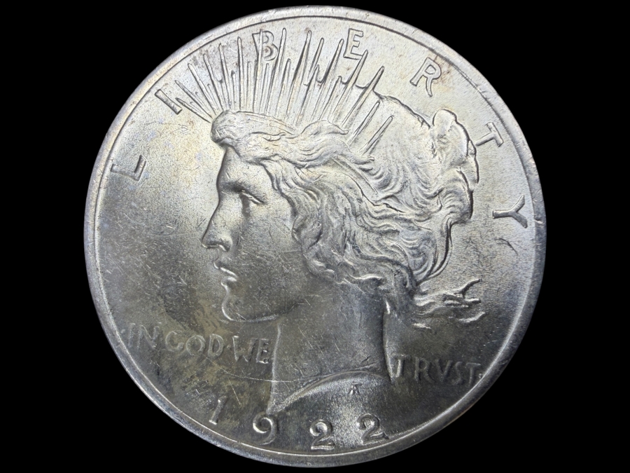 1922 Brilliant Uncirculated Peace Silver Dollar