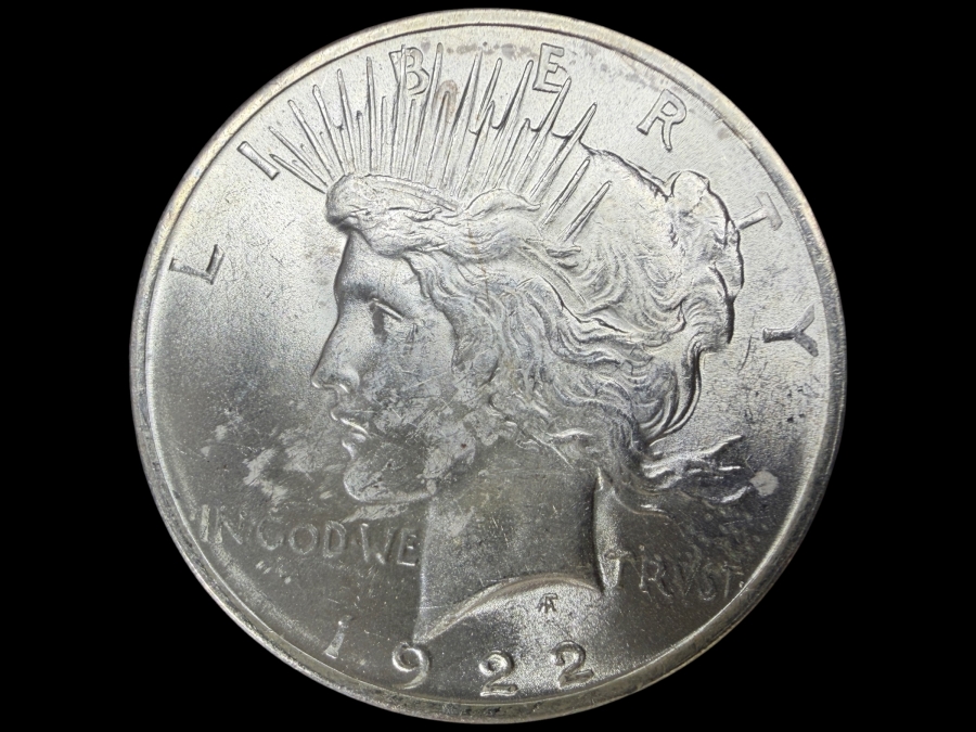 1922 Brilliant Uncirculated Peace Silver Dollar