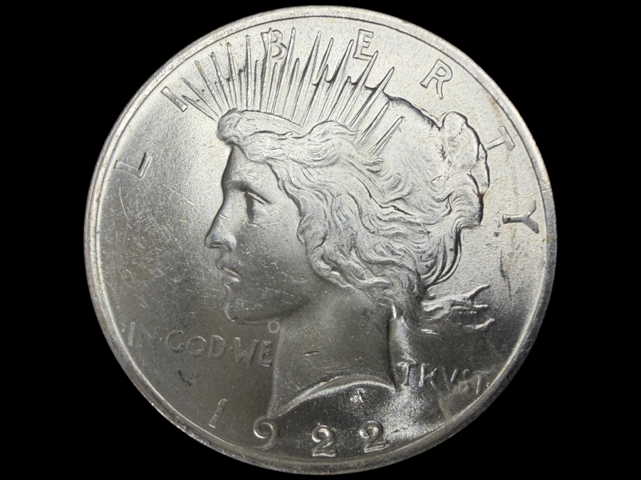 1922 Brilliant Uncirculated Peace Silver Dollar