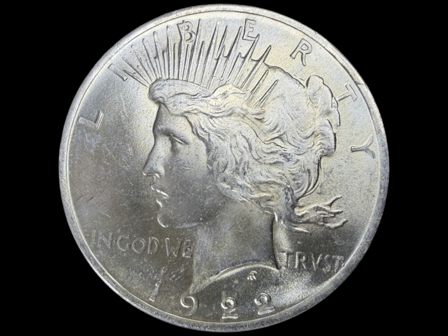 1922 Brilliant Uncirculated Peace Silver Dollar