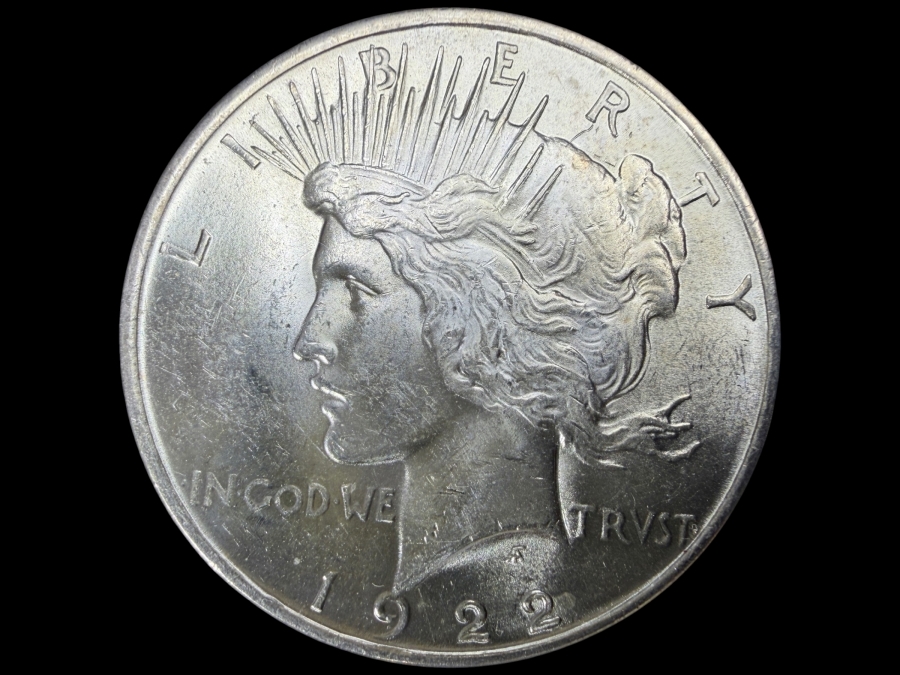1922 Brilliant Uncirculated Peace Silver Dollar