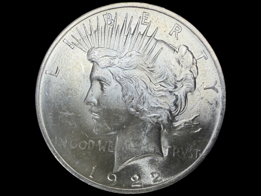 1922 Brilliant Uncirculated Peace Silver Dollar