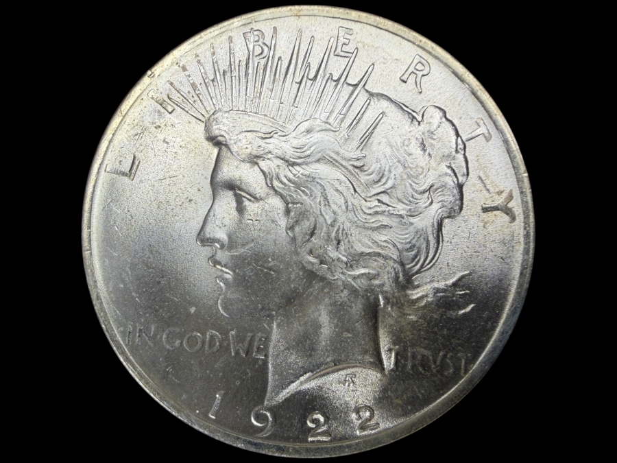 1922 Brilliant Uncirculated Peace Silver Dollar