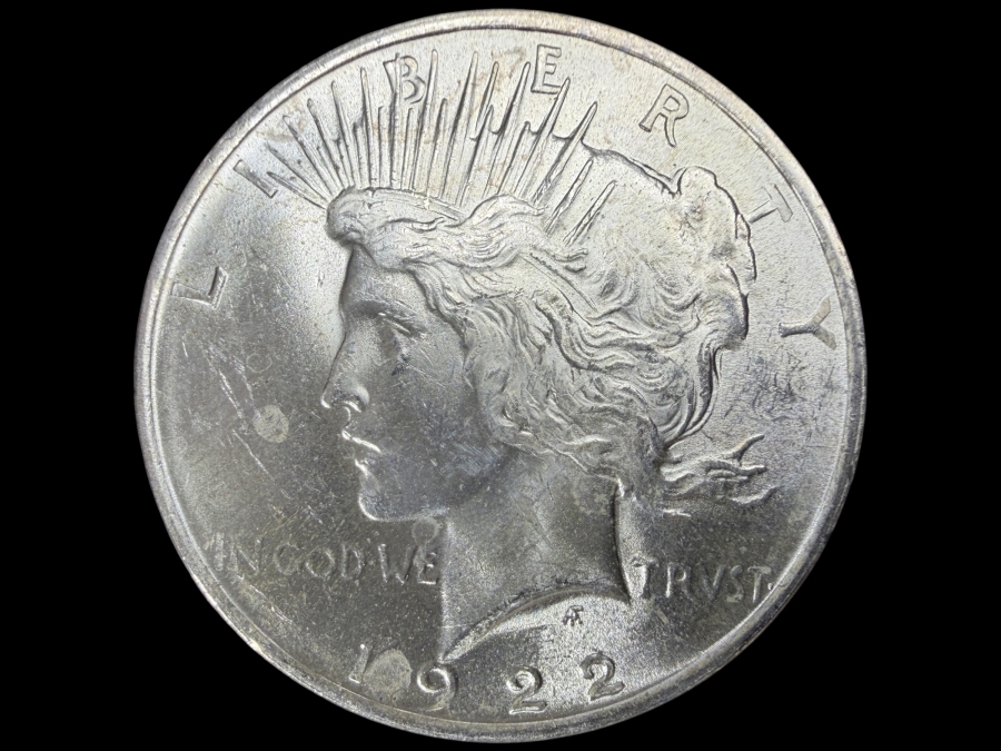 1922 Brilliant Uncirculated Peace Silver Dollar