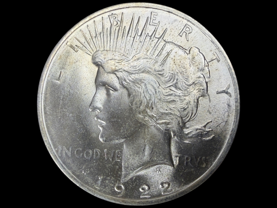 1922 Brilliant Uncirculated Peace Silver Dollar