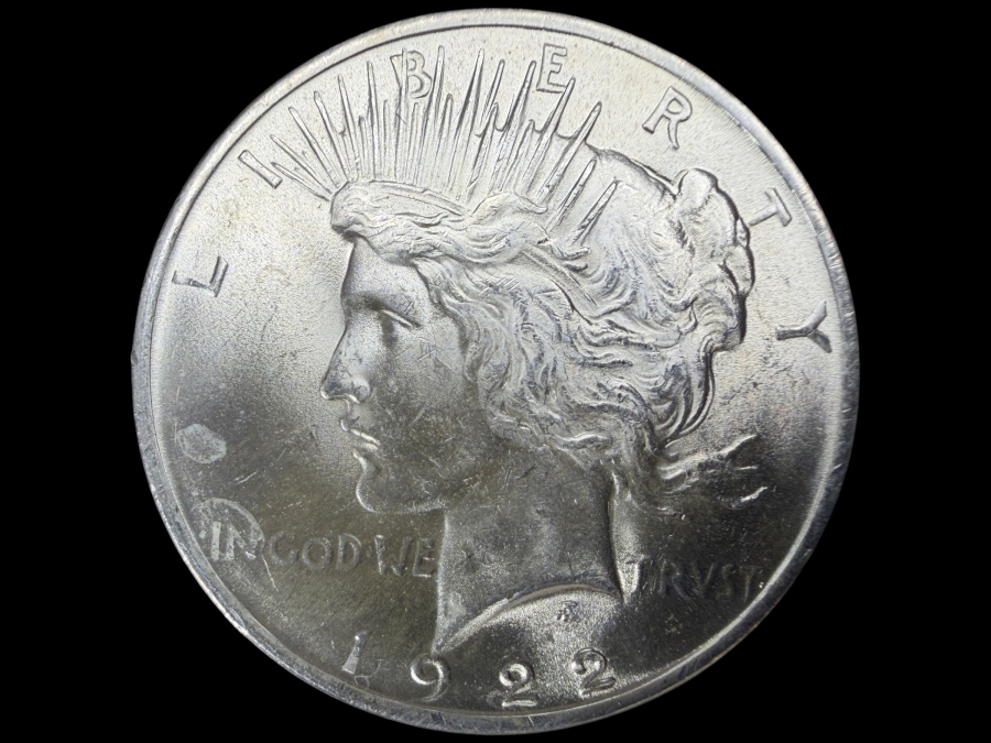 1922 Brilliant Uncirculated Peace Silver Dollar