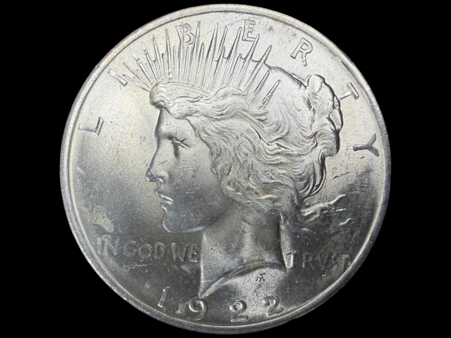 1922 Brilliant Uncirculated Peace Silver Dollar