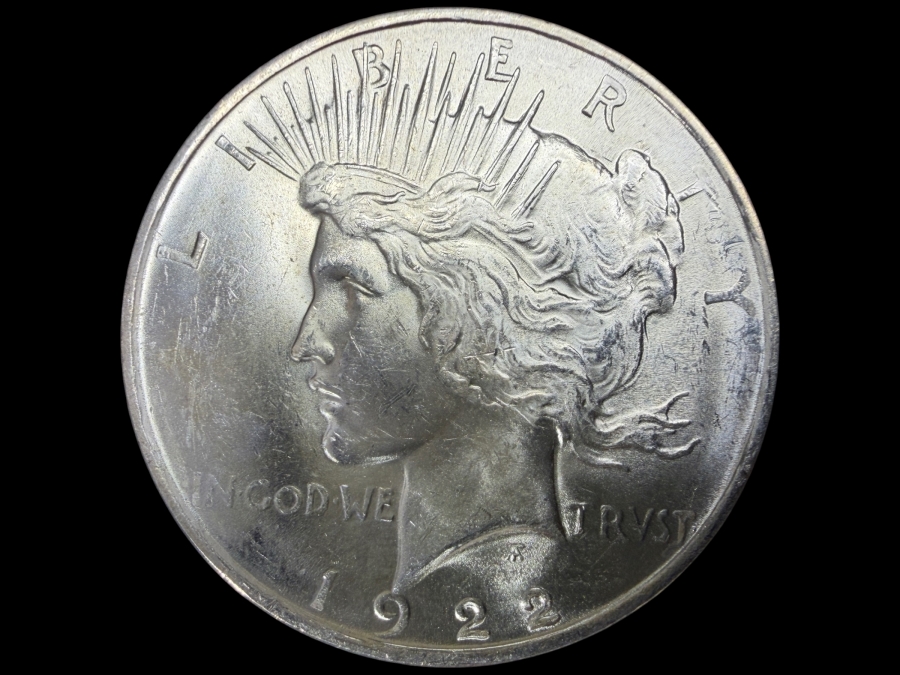 1922 Brilliant Uncirculated Peace Silver Dollar