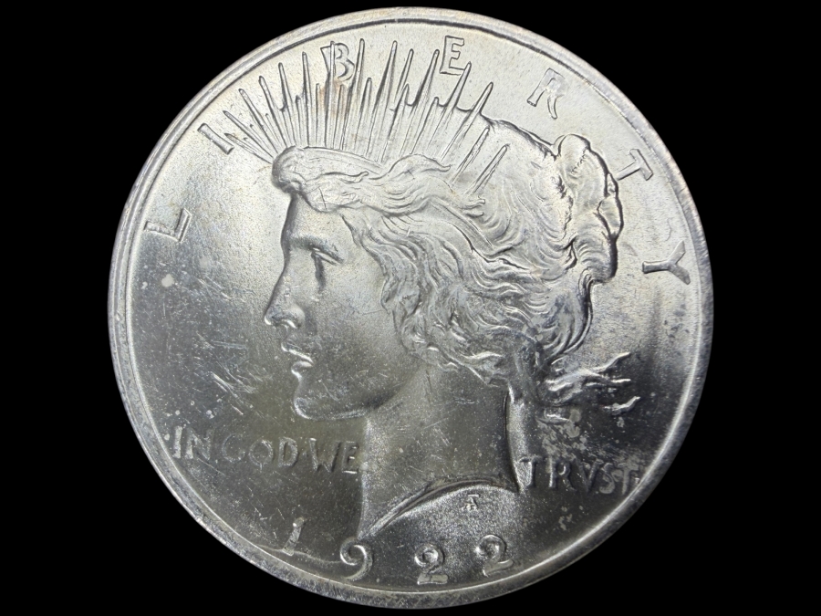 1922 Brilliant Uncirculated Peace Silver Dollar