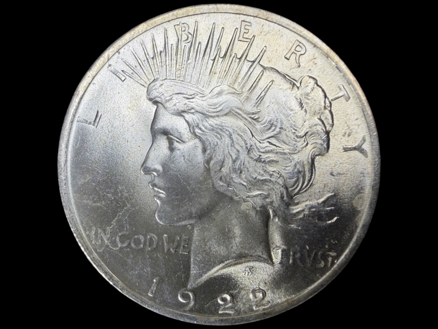 1922 Brilliant Uncirculated Peace Silver Dollar