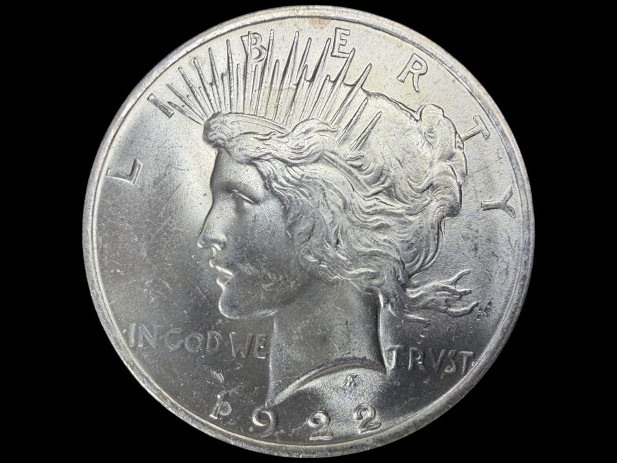 1922 Brilliant Uncirculated Peace Silver Dollar