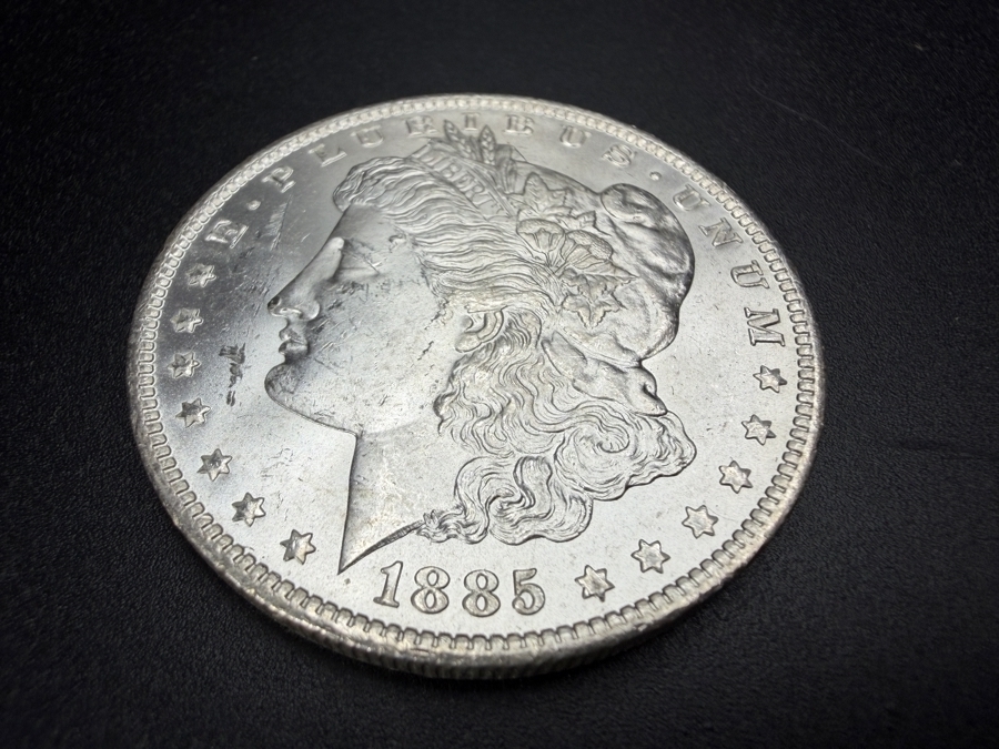 1885 O Brilliant Uncirculated Morgan Silver Dollar [Photo 2]