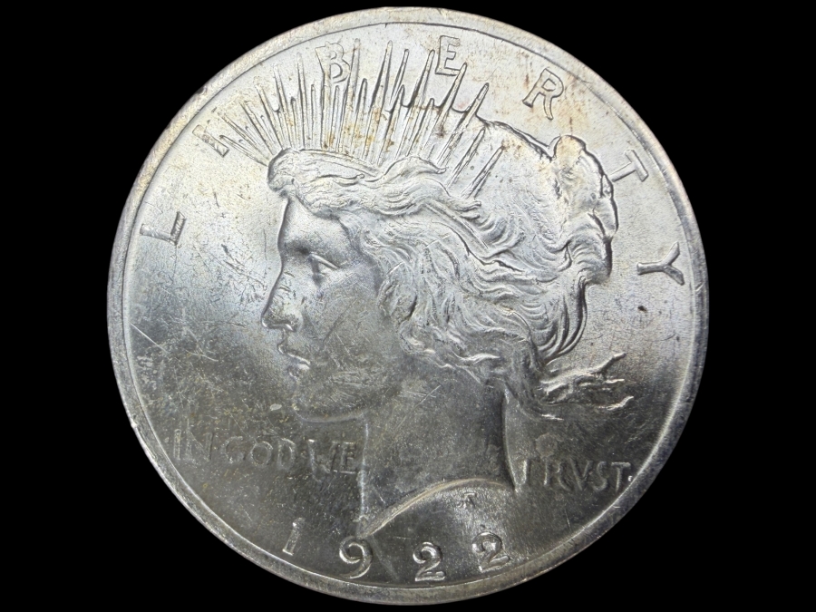 1922 Brilliant Uncirculated Peace Silver Dollar