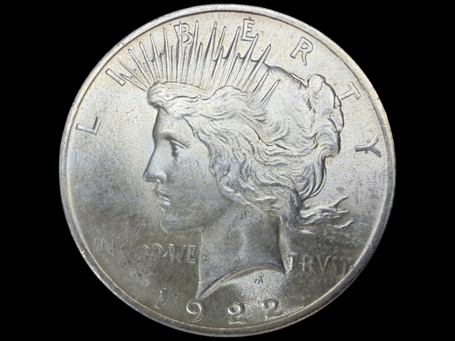 1922 Brilliant Uncirculated Peace Silver Dollar