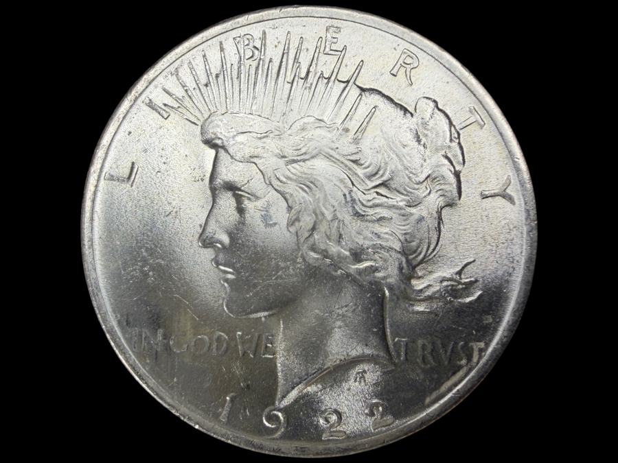 1922 Brilliant Uncirculated Peace Silver Dollar