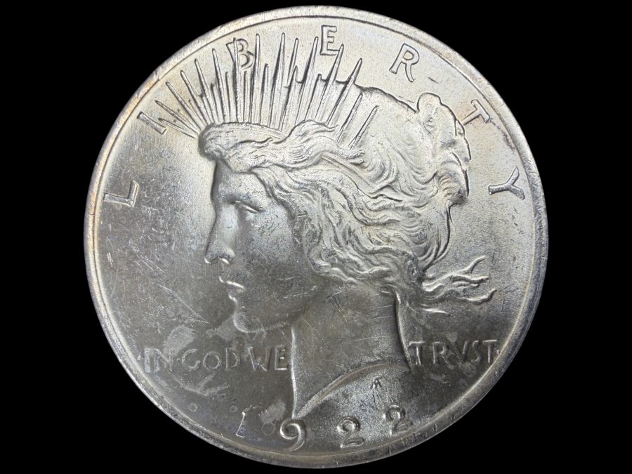 1922 Brilliant Uncirculated Peace Silver Dollar