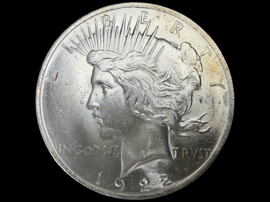 1922 Brilliant Uncirculated Peace Silver Dollar