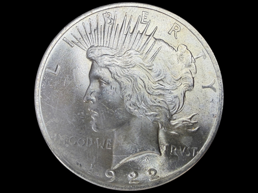 1922 Brilliant Uncirculated Peace Silver Dollar