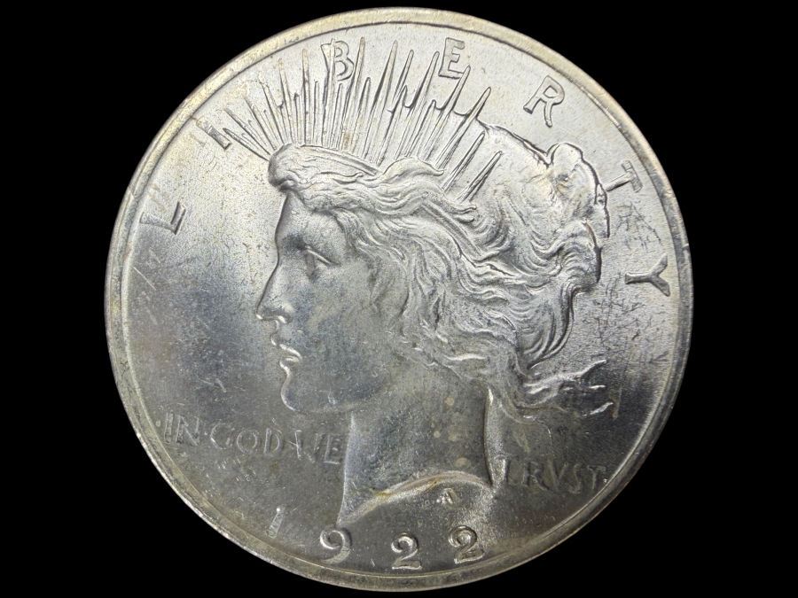 1922 Brilliant Uncirculated Peace Silver Dollar