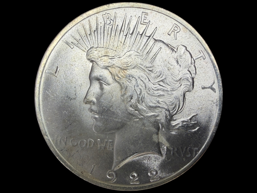 1922 Brilliant Uncirculated Peace Silver Dollar