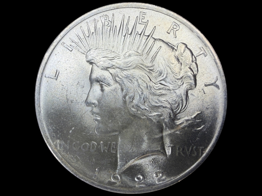 1922 Brilliant Uncirculated Peace Silver Dollar
