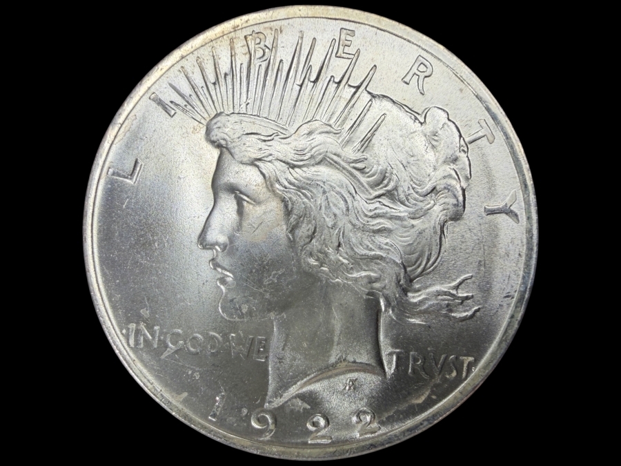 1922 Brilliant Uncirculated Peace Silver Dollar