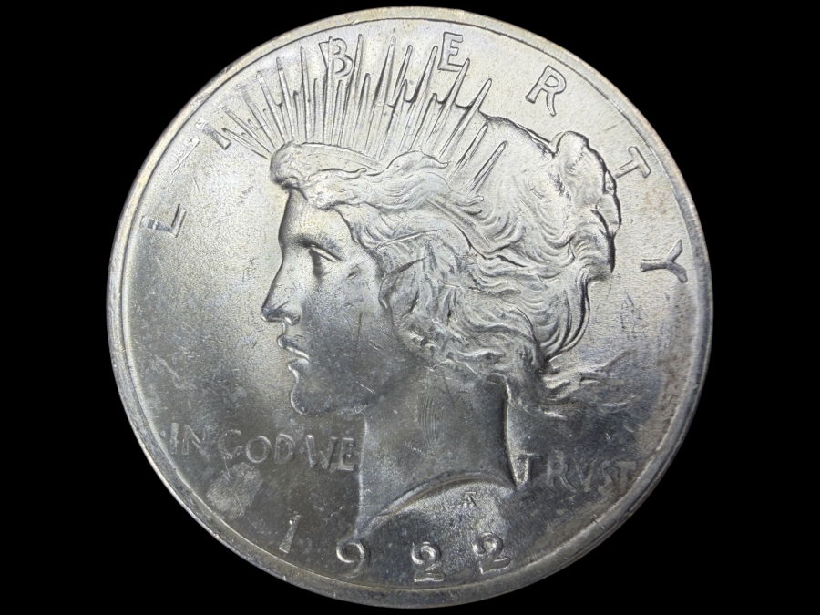 1922 Brilliant Uncirculated Peace Silver Dollar