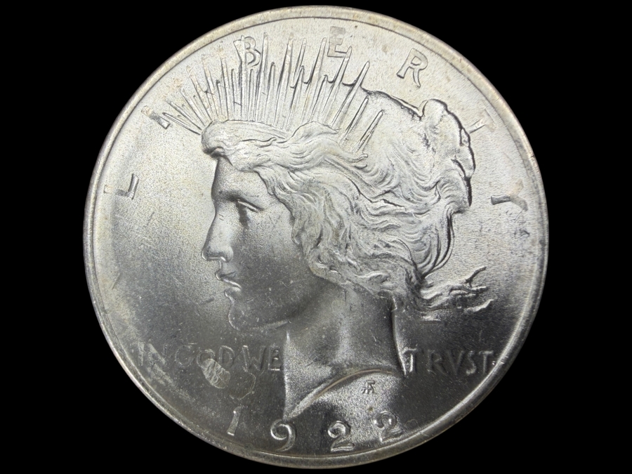1922 Brilliant Uncirculated Peace Silver Dollar