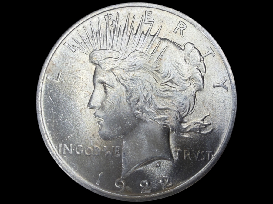 1922 Brilliant Uncirculated Peace Silver Dollar