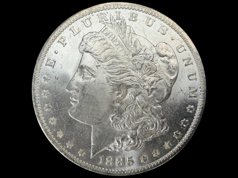 1885 O Brilliant Uncirculated Morgan Silver Dollar