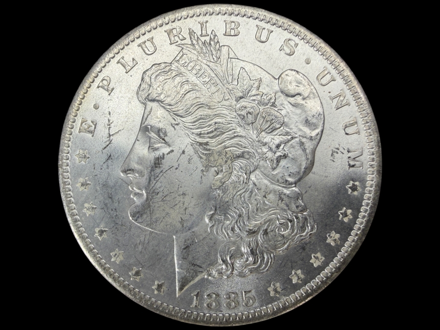 1885 O Brilliant Uncirculated Morgan Silver Dollar