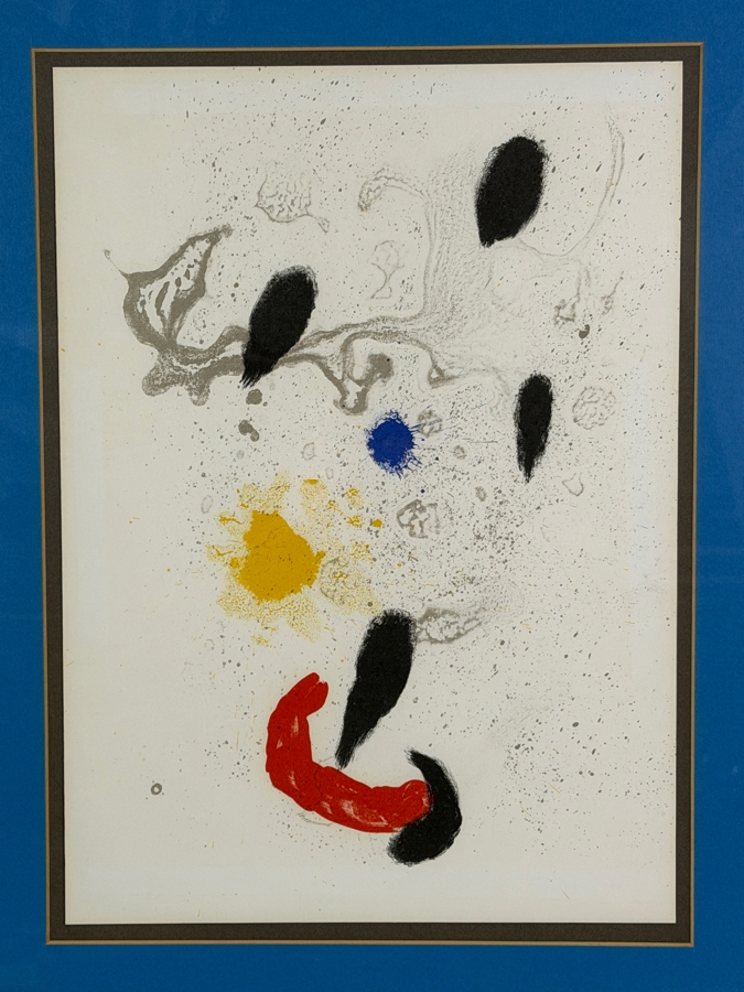 Joan Miró Danse Barbare Original 1963 Derrière Le Miroir Color Lithograph With Certificate Of Authenticity 11 X 15 Framed: 18 X 23 [Photo 3]