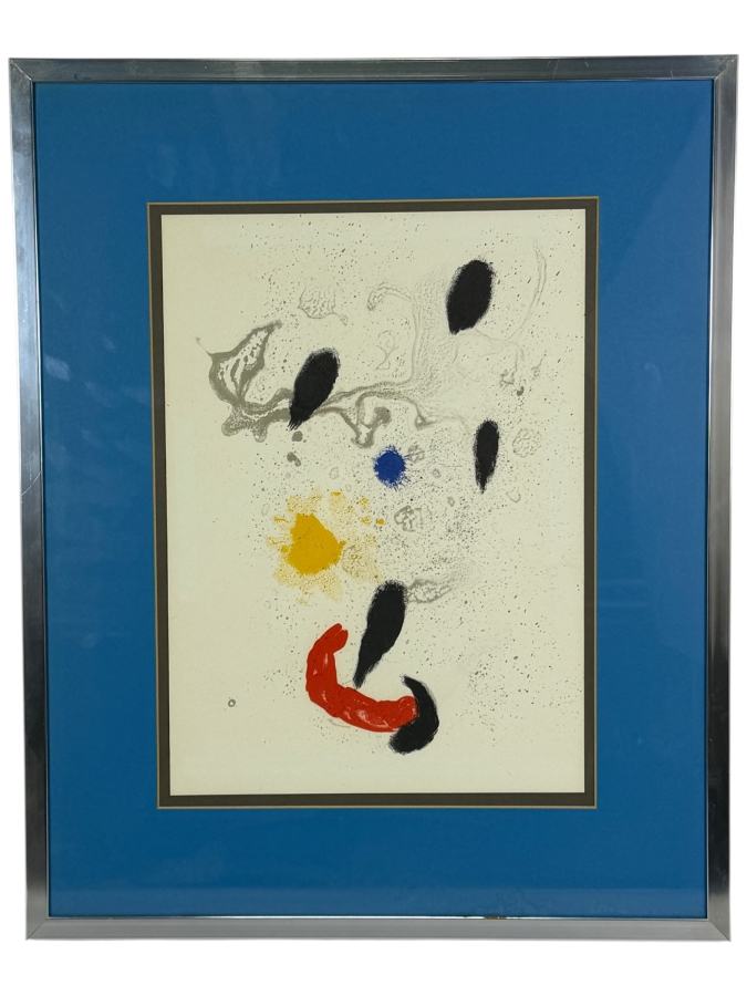 Joan Miró Danse Barbare Original 1963 Derrière Le Miroir Color Lithograph With Certificate Of Authenticity 11 X 15 Framed: 18 X 23 [Photo 2]