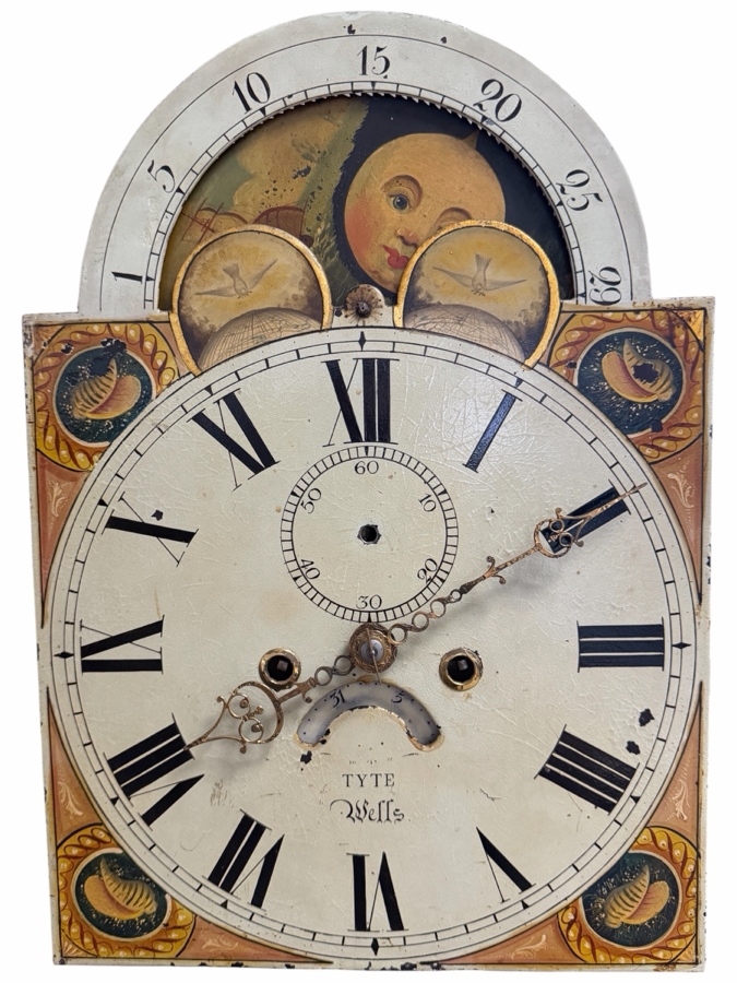 Antique Federal Tall Longcase Clock Tyte of Wells, Somerset, England 18W X 85.5H Estimate $1,500-$2,000 [Photo 3]