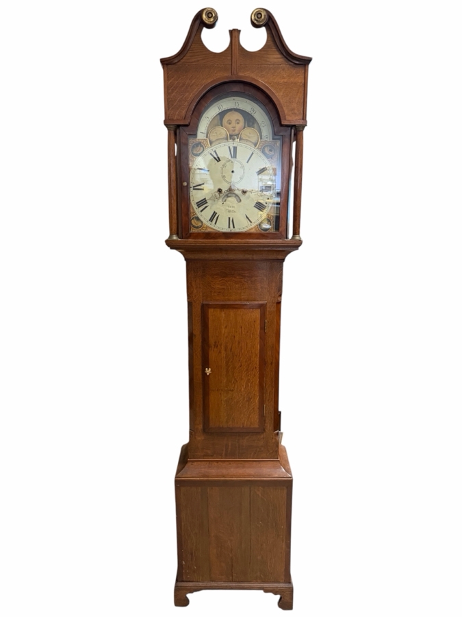Antique Federal Tall Longcase Clock Tyte of Wells, Somerset, England 18W X 85.5H Estimate $1,500-$2,000 [Photo 2]