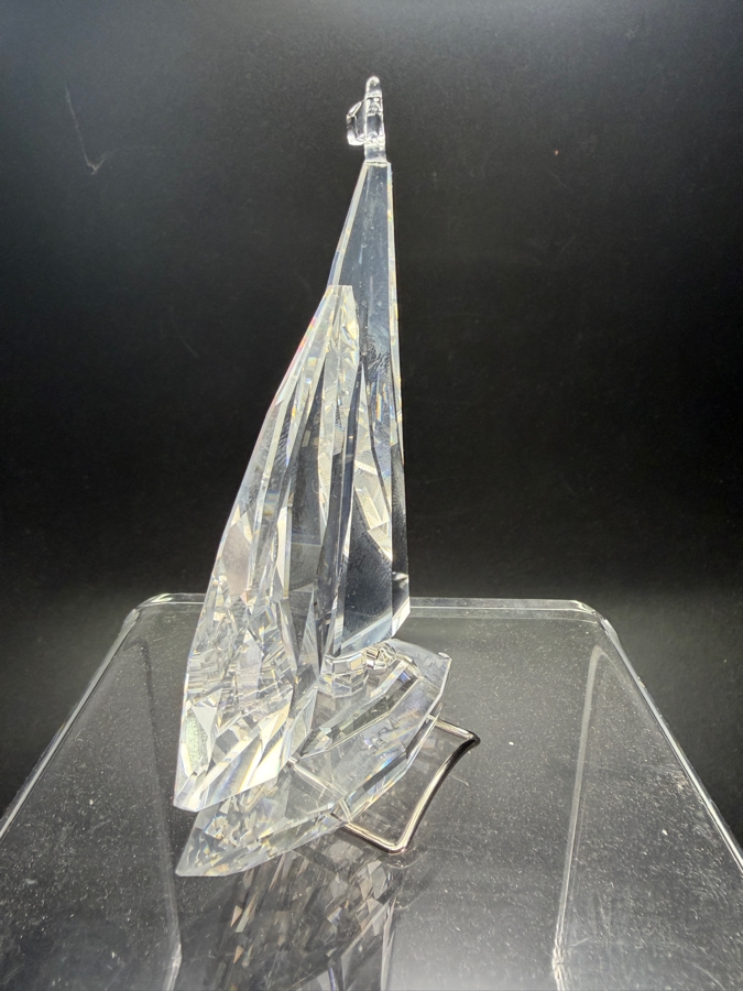 Swarovski Silver Crystal Sailboat with Box [Photo 4]