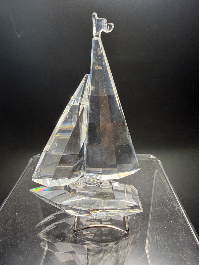 Swarovski Silver Crystal Sailboat with Box [Photo 3]