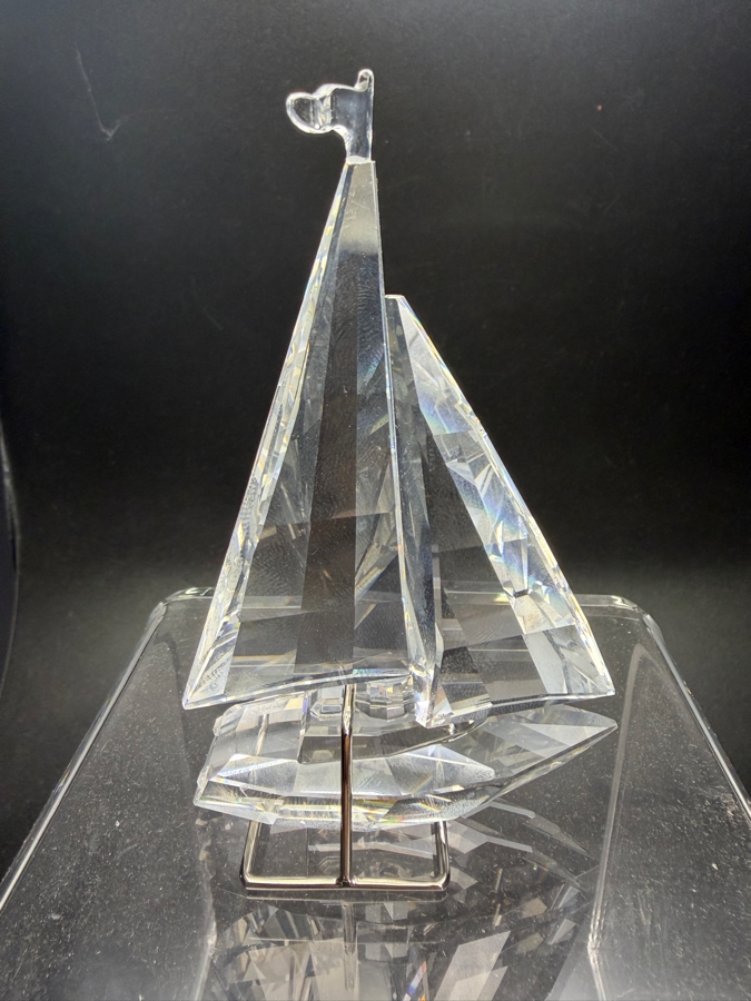 Swarovski Silver Crystal Sailboat with Box [Photo 5]