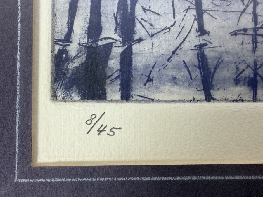 Vintage Framed Artist Signed Limited Edition Print 9 X 10 Framed 17 X 19 [Photo 5]