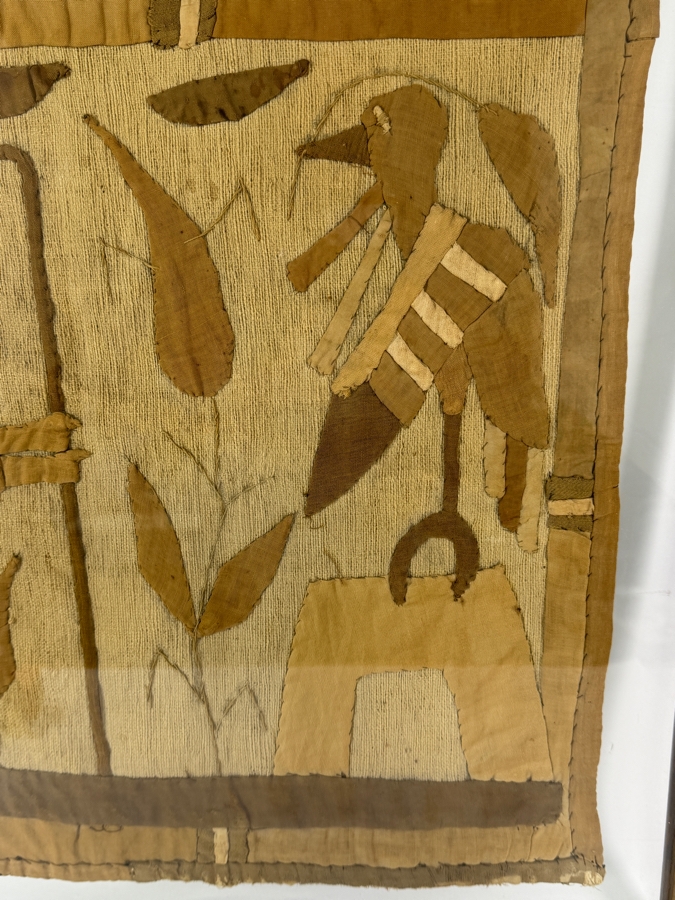Antique Egyptian Khayamiya Traditional Hand-stitched Applique Textile 16 X 18.5 Framed 20.5 X 22.5 [Photo 4]