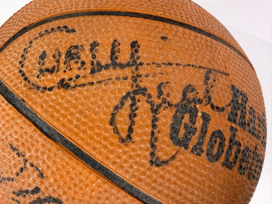 Vintage Harlem Globetrotters Signed Basketball and Playing Cards - See Photos for Signatures Including Fred 'Curly' Neal, 'Sweet Lou' Dunbar and Hubert 'Geese' Ausbie [Photo 8]