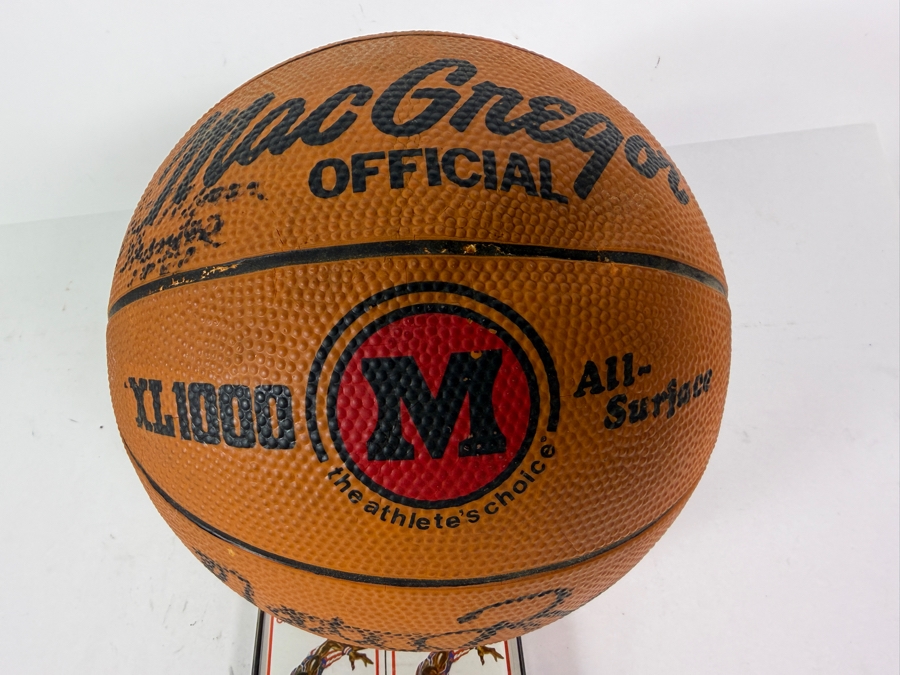 Vintage Harlem Globetrotters Signed Basketball and Playing Cards - See Photos for Signatures Including Fred 'Curly' Neal, 'Sweet Lou' Dunbar and Hubert 'Geese' Ausbie [Photo 11]