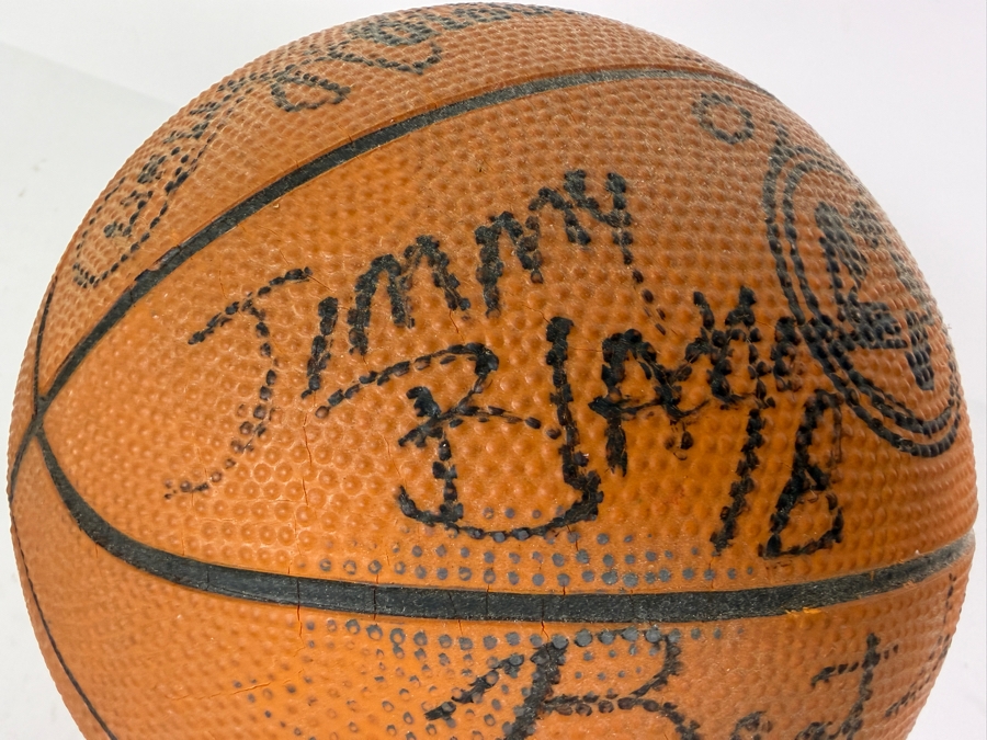 Vintage Harlem Globetrotters Signed Basketball and Playing Cards - See Photos for Signatures Including Fred 'Curly' Neal, 'Sweet Lou' Dunbar and Hubert 'Geese' Ausbie [Photo 7]