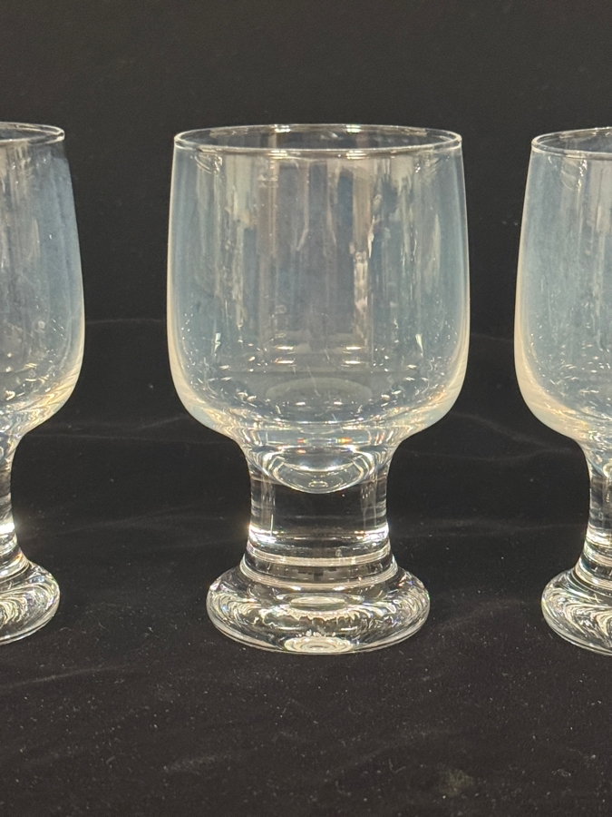 Set Of 5 Iittala Tapio Wirkkala 'Joiku' Finnish Mid-Century Modern Crystal Wine Glasses 5.25'H [Photo 4]