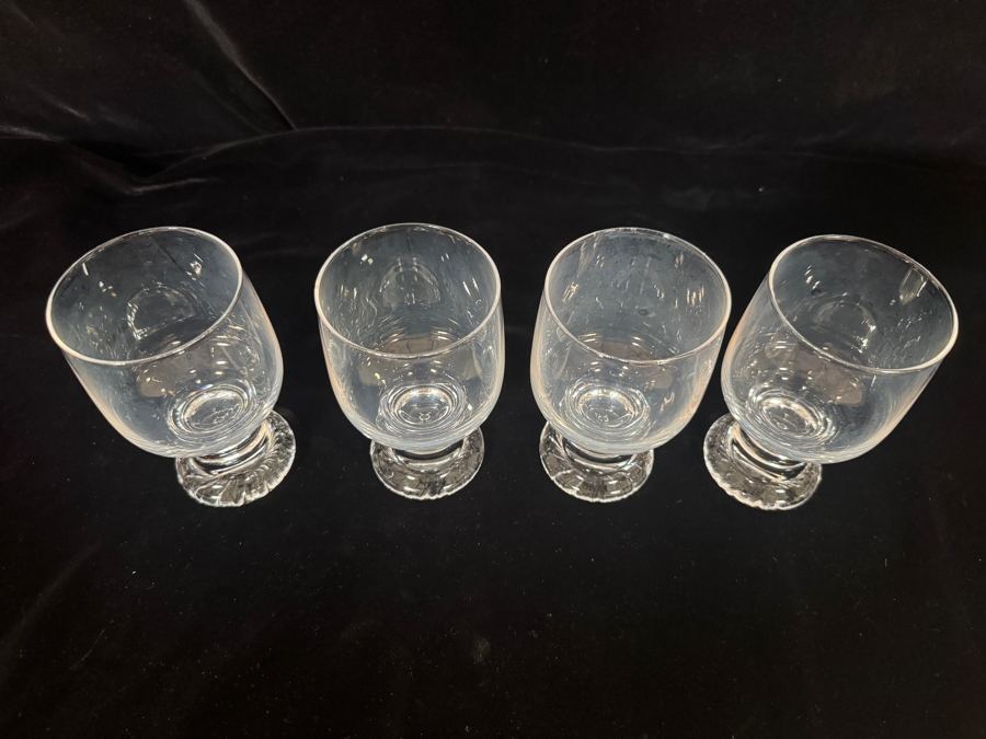 Set Of 5 Iittala Tapio Wirkkala 'Joiku' Finnish Mid-Century Modern Crystal Wine Glasses 5.25'H [Photo 3]