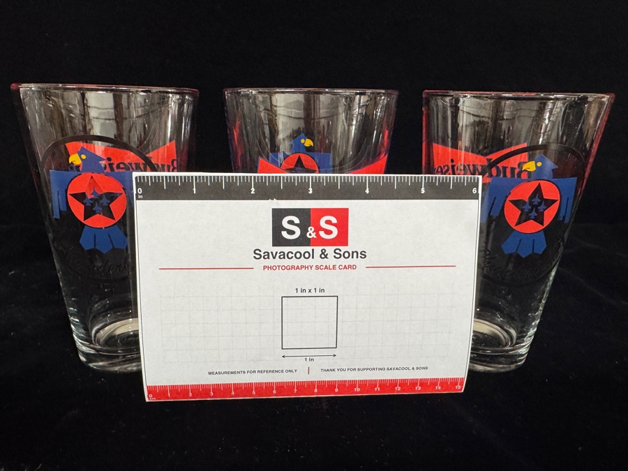 Set of 3 Budweiser USAF Thunderbirds Pint Beer Glasses 6'H [Photo 6]