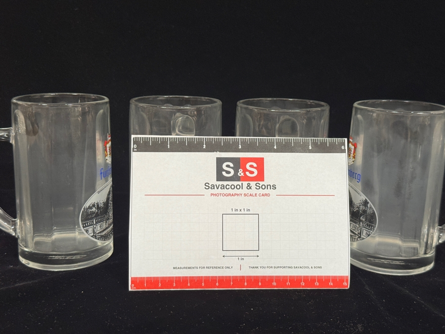 Set of 4 Vintage German Furstenberg Donauquelle Beer Mugs 4.75'H [Photo 5]