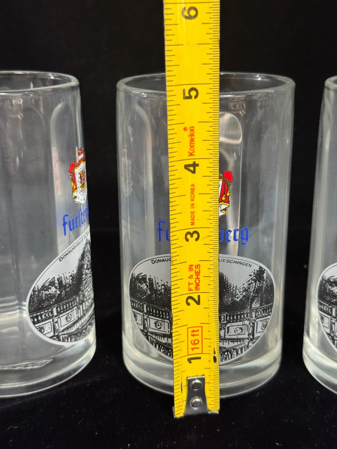 Set of 4 Vintage German Furstenberg Donauquelle Beer Mugs 4.75'H [Photo 4]