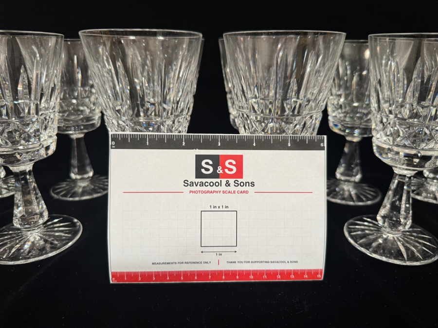 Set of 12 Vintage Waterford Crystal Kylemore Water Goblets / Wine Glasses 6.75'H [Photo 5]