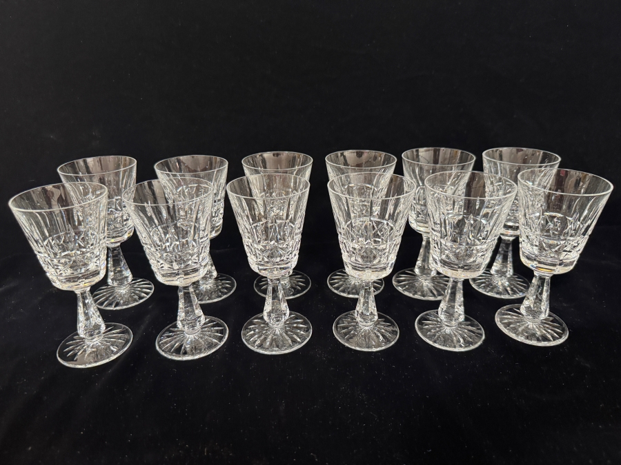 Set of 12 Vintage Waterford Crystal Kylemore Claret Wine Glasses 5.8'H [Photo 2]